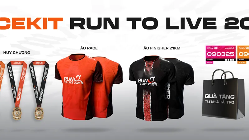Bộ racekit dành tặng các VĐV tham dự Run To Live 2025