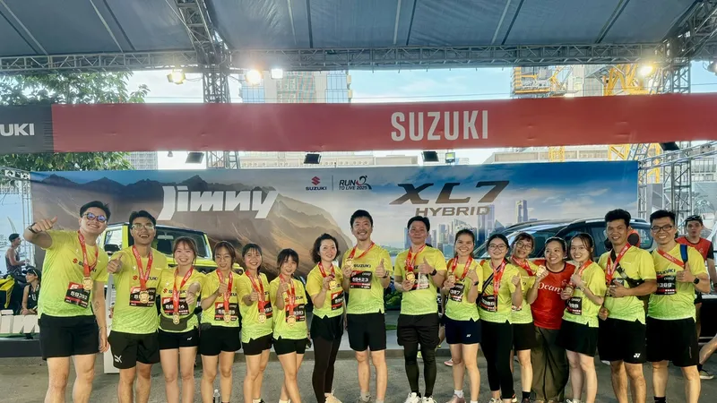 Các thành viên của Việt Nam Suzuki tại Run To Live 2025
