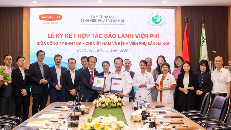 Lễ ký kết hợp tác bảo lãnh viện phí giữa Công ty BHNT Dai-ichi Việt Nam và Bệnh viện Phụ sản Hà Nội