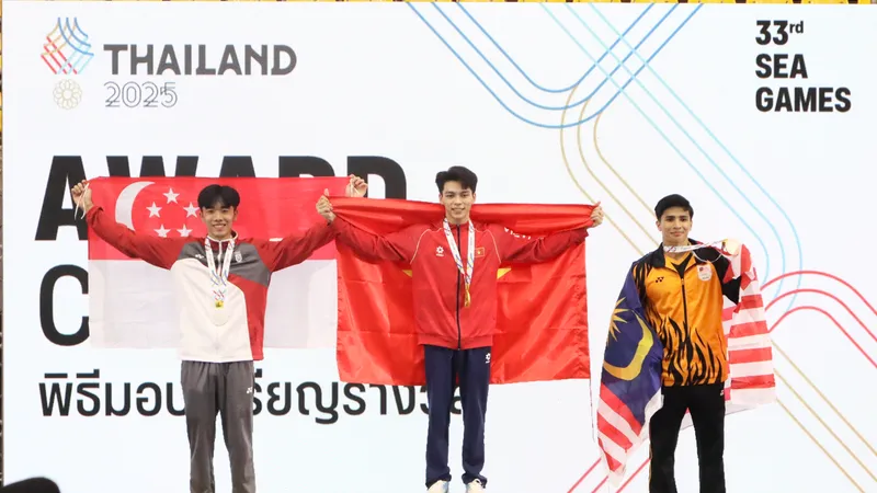 Xuân Thiện bảo vệ thành công HCV ngựa vòng SEA Games. Ảnh: THANH TÙNG 