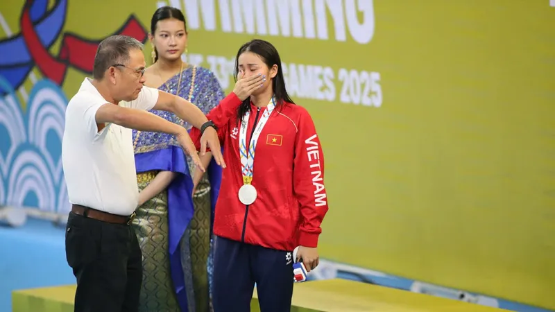 Sự việc xảy ra ở ngày thi môn bơi SEA Games 13-12. Ảnh: QUỲNH MAI