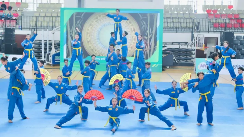 Màn trình diễn Vovinam tại chương trình. Ảnh: THANH TÙNG 