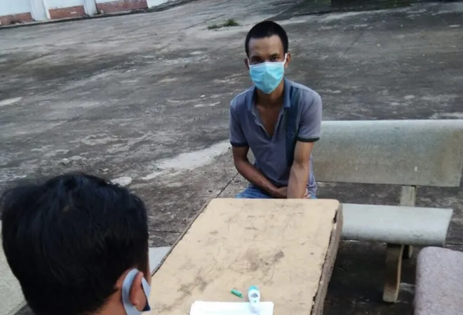 Cường bị tạm giữ khi vượt biên trốn cách ly