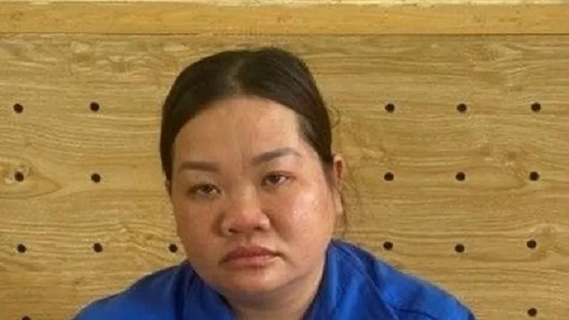 Đối tượng Yến tại cơ quan điều tra