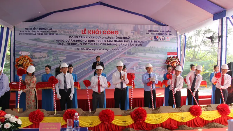 Lãnh đạo tỉnh Đồng Nai tham dự lễ khởi công xây dựng cầu Thống Nhất