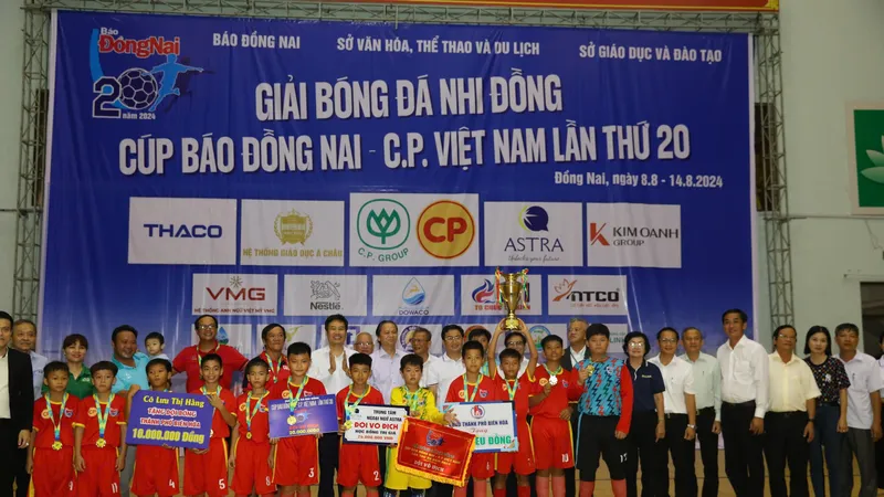 U.11 Biên Hoà vô địch Giải bóng đá nhi đồng Cúp Báo Đồng Nai - C.P. Việt Nam lần thứ 20