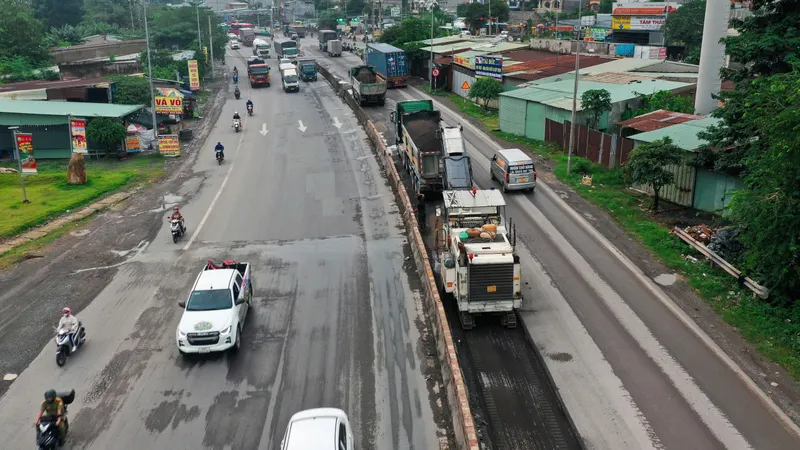 Hoàn tất sửa chữa đoạn 700m hư hỏng nặng nhất trên Quốc lộ 51