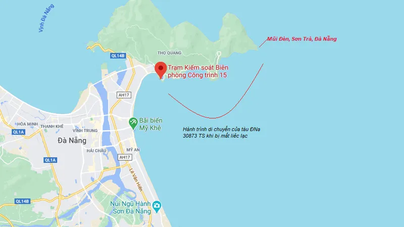 Kịp thời cứu hai ngư dân Đà Nẵng bị nạn trên biển