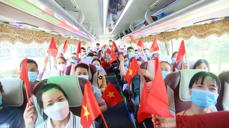 Các y bác sĩ của Quảng Nam đợt này vào hỗ trợ chống dịch tại quận Gò Vấp