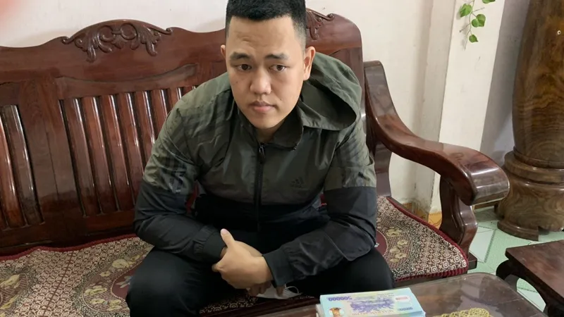 Đối tượng Nguyễn Văn Cảnh cùng tang vật