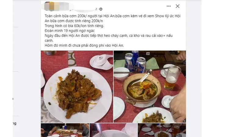 Khách tố bán suất ăn 200.000 đồng/người, nhà hàng ở Hội An nói gì?