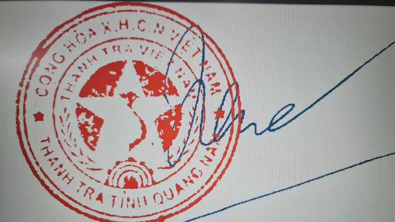 Thanh tra tỉnh Quảng Nam thông tin về con dấu không rõ hình ảnh quần đảo Hoàng Sa