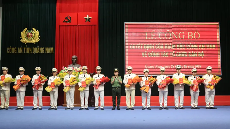 Quảng Nam: 53 phó trưởng công an cấp huyện được điều động đến các phòng nghiệp vụ thuộc công an tỉnh