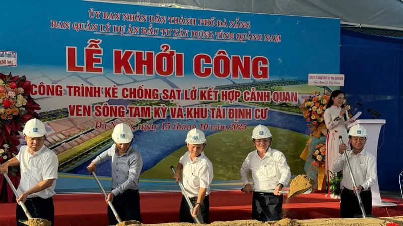 Đà Nẵng: Khởi công dự án kè chống sạt lở ven sông Tam Kỳ