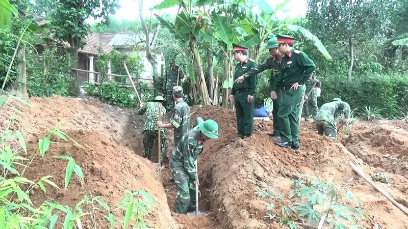 Khu vực vườn của người dân, nơi phát hiện hài cốt liệt sĩ.