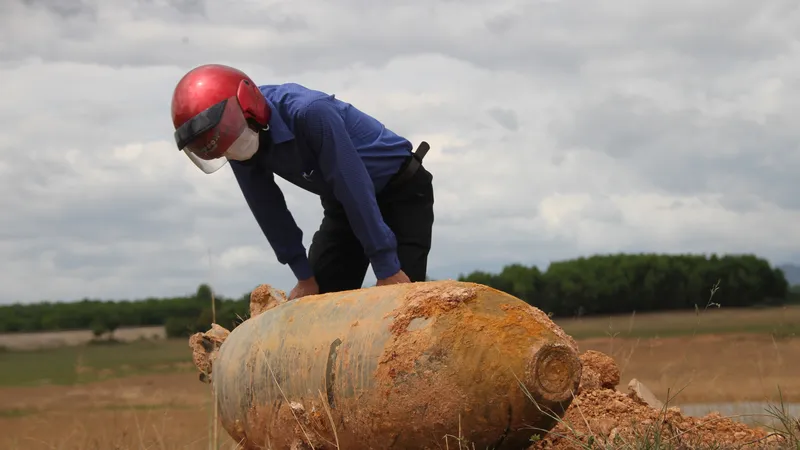 Quả bom đươc phát hiện thuộc loại 750LB M117 trọng lượng 334kg