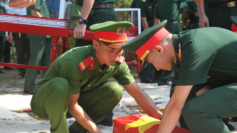 Quảng Trị: Truy điệu và an táng 9 hài cốt liệt sĩ Việt Nam hy sinh tại Lào