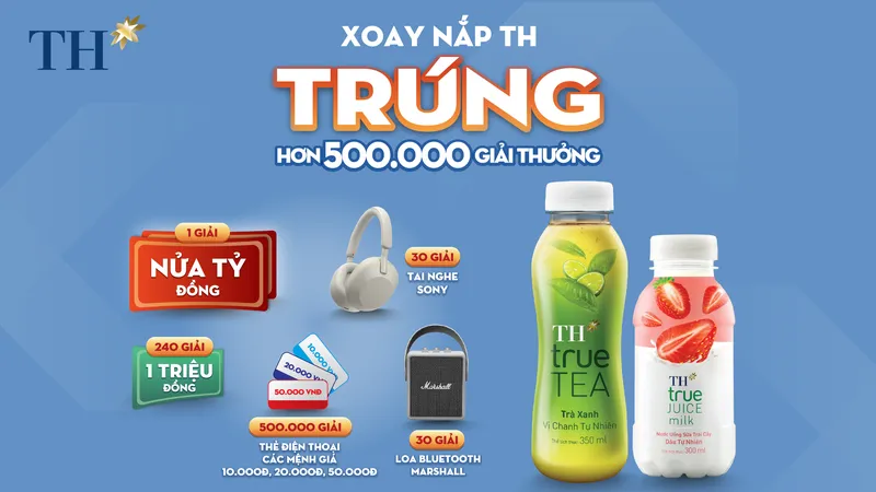 Cơ hội nhận giải thưởng đặc biệt lên tới nửa tỷ đồng khi "xoay nắp TH"