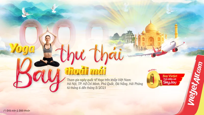 Yoga thư thái, bay thoải mái, Vietjet thôi!