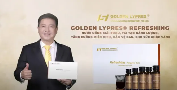 Nước uống giải rượu, tái tạo năng lượng, tăng cường miễn dịch, bảo vệ gan Golden Lypres® Refreshing cho sức khỏe vàng
