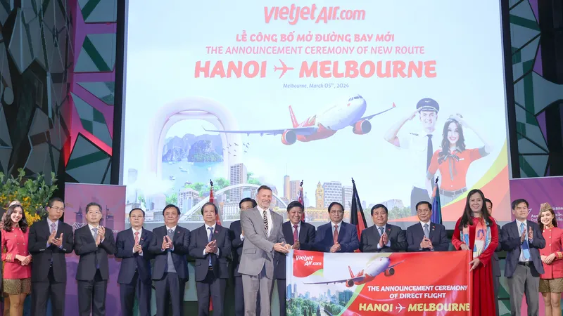 Vietjet công bố đường bay Melbourne – Hà Nội tại Diễn đàn Doanh nghiệp Việt Nam – Australia 2024