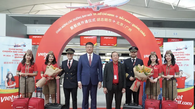 Không ngừng mở rộng kết nối với thế giới, Vietjet khai trương loạt đường bay mới tới Bắc Kinh, Quảng Châu (Trung Quốc)