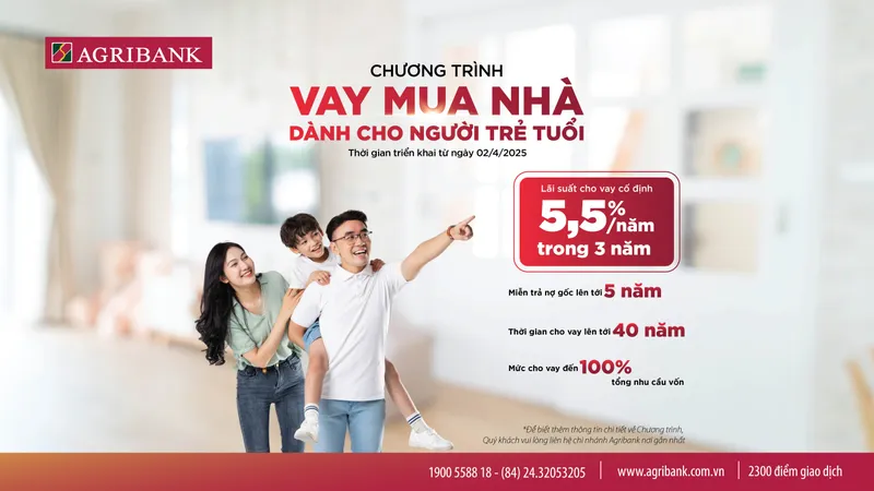 Agribank triển khai chương trình cho vay ưu đãi mua nhà dành cho khách hàng trẻ tuổi