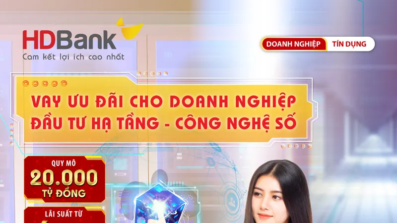 Lãi suất chỉ từ 3%/năm, HDBank kích hoạt 2 gói vay quy mô 35.000 tỷ đồng hỗ trợ doanh nghiệp tăng tốc và chuyển đổi số