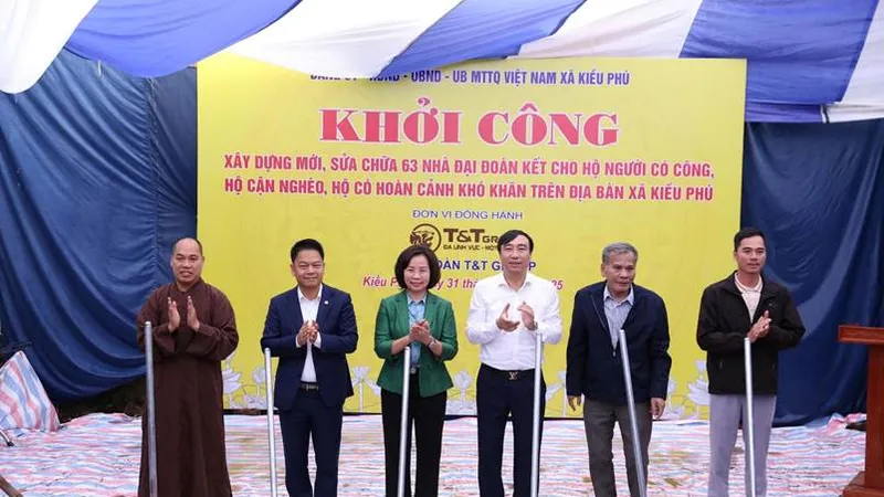 T&T Group tài trợ 13 tỷ đồng xây Nhà Đại đoàn kết và hệ thống camera an ninh tại xã Kiều Phú (Hà Nội)