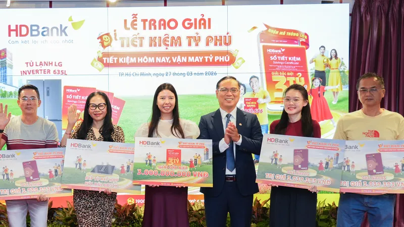 HDBank trao giải “Tiết kiệm Tỷ phú”: Nhân bội niềm vui từ những giá trị tích lũy