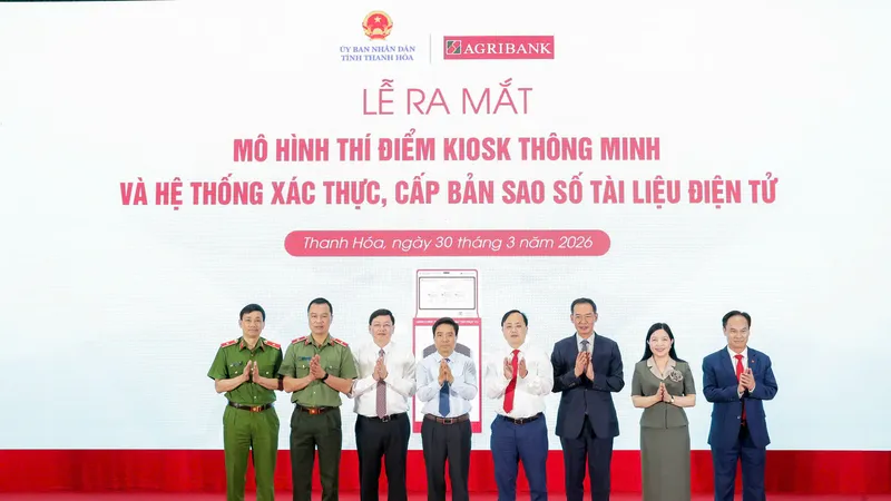 Agribank đồng hành cùng tỉnh Thanh Hóa triển khai mô hình Kiosk hành chính công thông minh - Thúc đẩy chuyển đổi số và nâng cao chất lượng phục vụ người dân