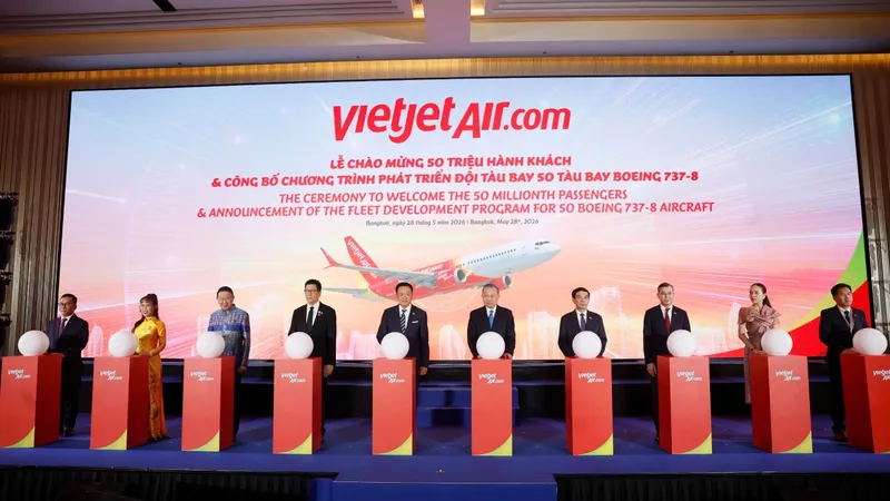 Vietjet chào mừng 50 triệu lượt khách Việt Nam – Thái Lan, mở ra giai đoạn phát triển với đội bay Boeing thế hệ mới