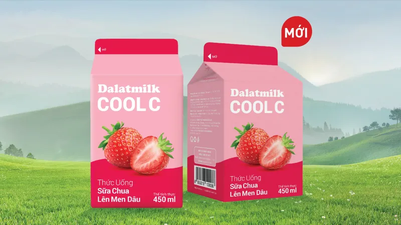 Thức uống sữa chua lên men Dâu Dalatmilk Cool C vừa ra mắt có gì đặc biệt?