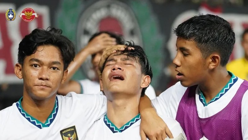 U19 Indonesia bị loại khỏi Giải U19 Đông Nam Á 2022 đầy cay đắng. ẢNH: PSSI