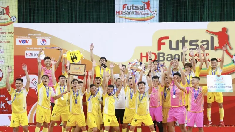 Sài Gòn FC tạm dừng hoạt động dù vài tháng trước đã đăng quang ở Cúp futsal quốc gia 2022. ẢNH: ANH TRẦN 