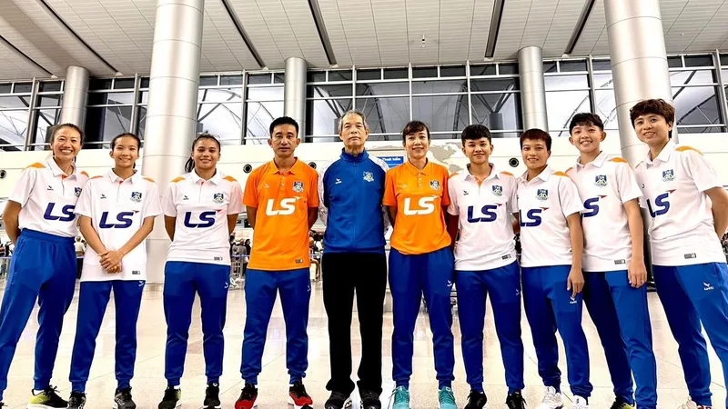 CLB futsal nữ Thái Sơn Nam TPHCM sang Nhật Bản tập huấn, để chuẩn bị cho Giải futsal nữ VĐQG 2023. ẢNH: ANH TRẦN 
