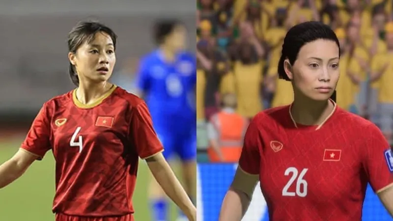 Hoàng Thị Loan ngoài đời và mô phỏng trên game "FIFA 23" 