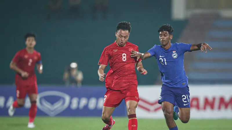 U23 Việt Nam bị cầm hòa ở lượt trận cuối cùng vòng loại Giải U23 châu Á 2024. ẢNH: MINH HOÀNG 