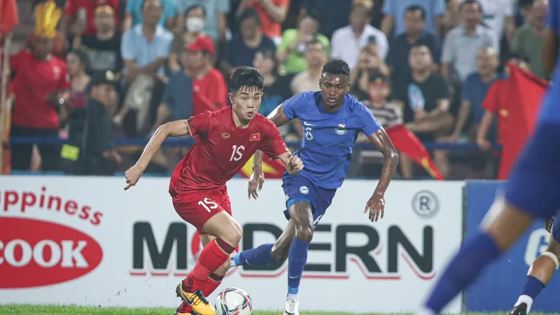 U23 Việt Nam bị cầm hòa ở trận đấu cuối cùng vòng loại U23 châu Á 2024. ẢNH: MINH HOÀNG 