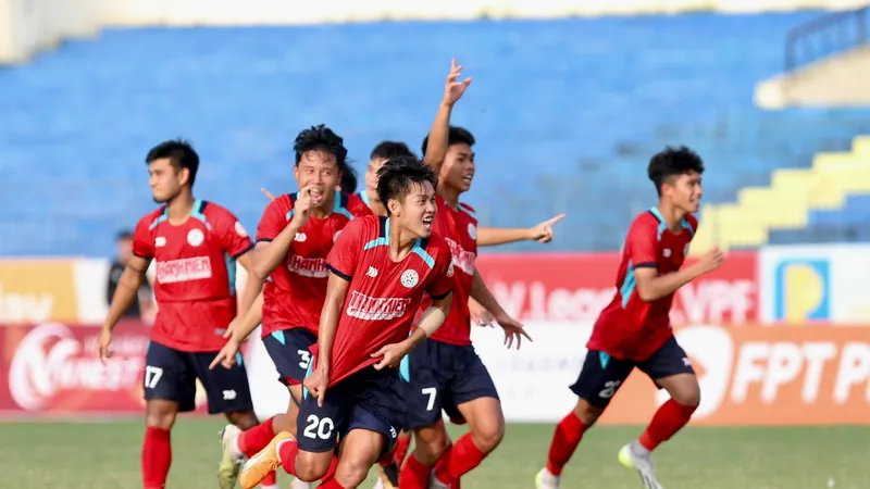 U21 PVF giành quyền vào chơi trận chung kết Giải U21 quốc gia 2023. ẢNH: KHẢ HÒA 