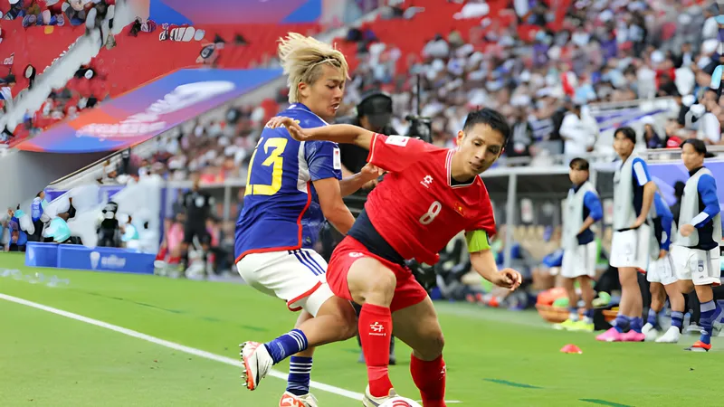 Việt Nam gặp Nhật Bản là một trong 6 trận đấu được AFC chọn hay nhất vòng bảng Asian Cup 2023. 