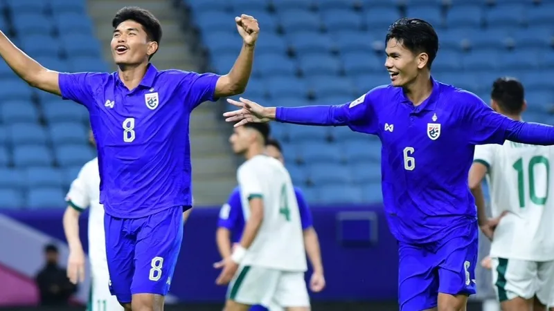Nếu tiếp tục gây bất ngờ trước U23 Saudi Arabia, U23 Thái Lan có thể sớm đoạt vé đi tiếp. ẢNH: FAT 