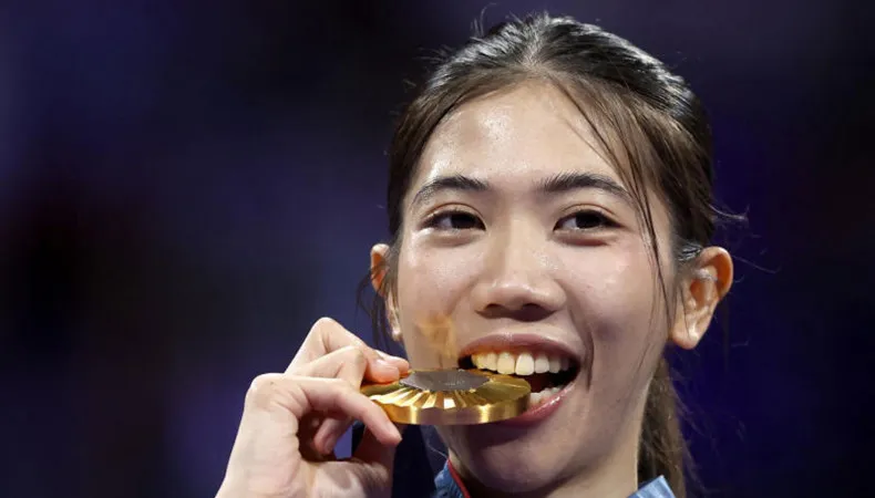 Nữ võ sĩ nổi tiếng Panipak Wongpattanakit của Teakwondo Thái Lan tuyên bố giải nghệ sau khi giành HCV Olympic Paris 2024. ẢNH: REUTERS 