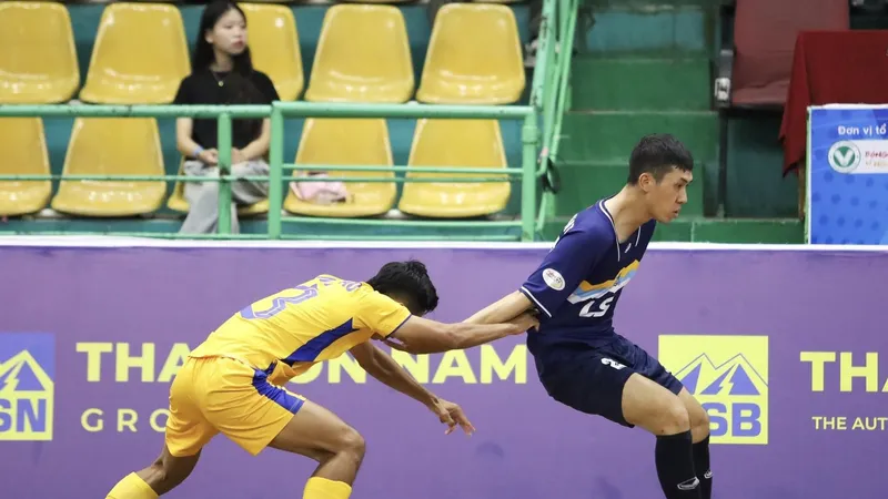 Thái Sơn Nam TPHCM chật vật đánh bại Khánh Hòa. ẢNH: ANH TRẦN 