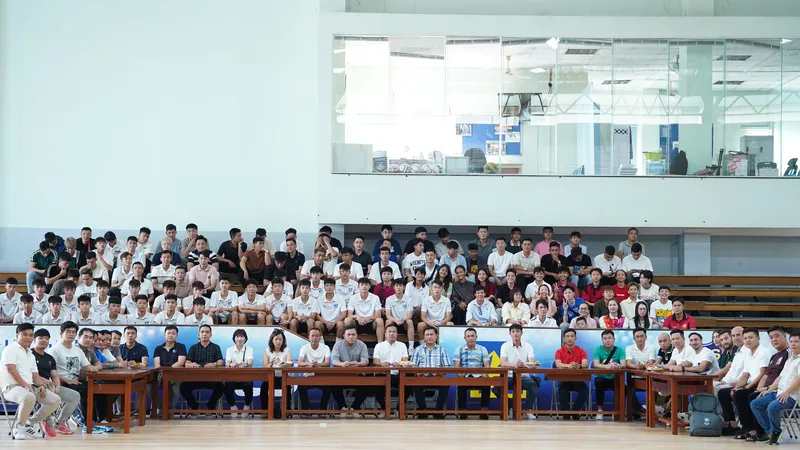 Hai đội futsal nam, nữ cùng tuyến trẻ Thái Sơn Nam TPHCM hội quân đầu Xuân Ất Tỵ 2025. ẢNH: KIM NGÂN 