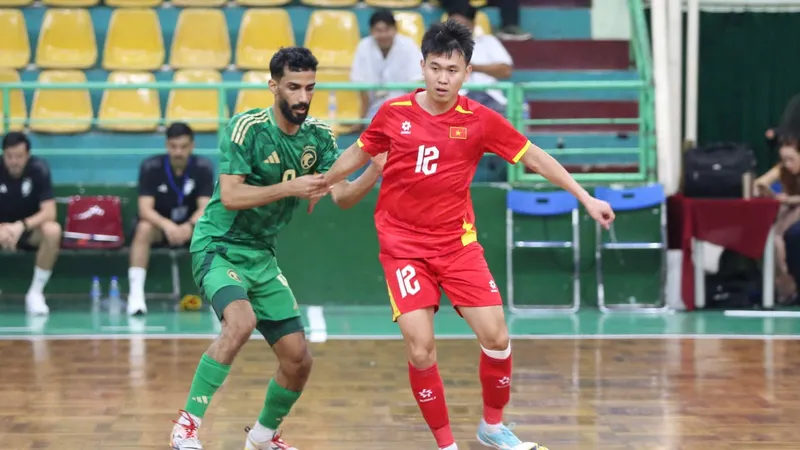 Đội tuyển futsal Việt Nam thắng Saudi Arabia cả 2 trận giao hữu tại TPHCM. ẢNH: ANH TRẦN 