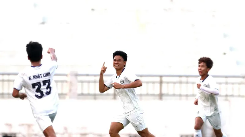 Tiền đạo Nguyễn Lê Quang Hải trở lại U16 Việt Nam. 