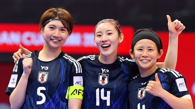 Các nữ tuyển thủ futsal Nhật Bản gặp Việt Nam ở trận tứ kết Giải futsal nữ châu Á 2025. ẢNH: AFC 