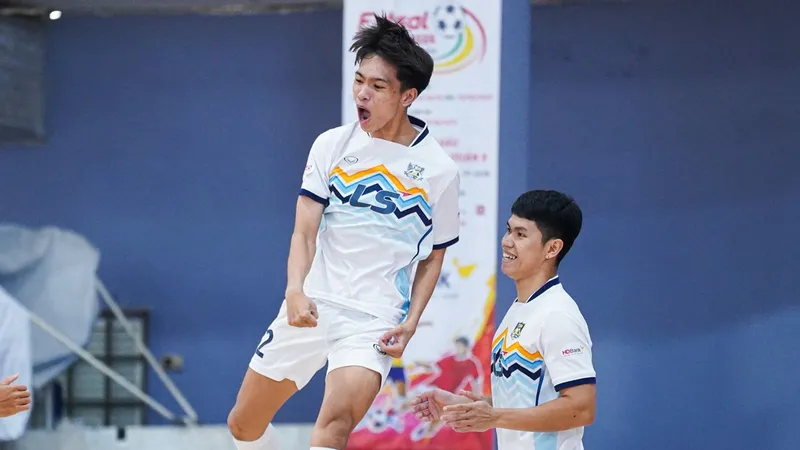 Niềm vui của Văn Hoài khi ghi bàn thắng cho Thái Sơn Nam TPHCM. ẢNH: ANH TRẦN 