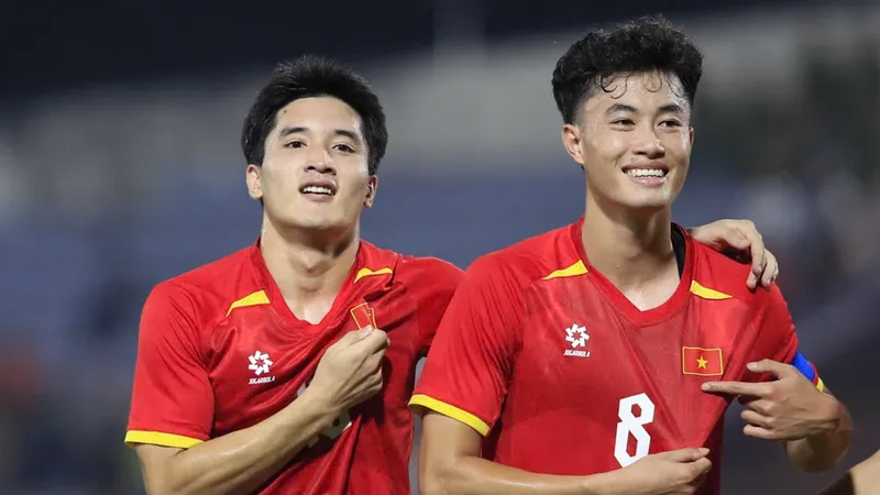 U23 Việt Nam tiến gần tấm vé dự vòng chung kết Giải U23 châu Á 2026. ẢNH: MINH HOÀNG